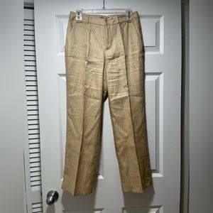 - - Lauren RL beige pants size 4, 100% linen, new without tags